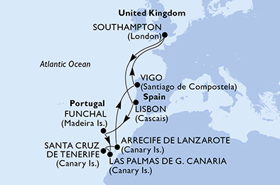 Mappa itinerario Nord Europa