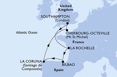 Mappa itinerario Nord Europa