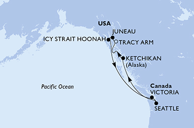 Mappa itinerario Alaska