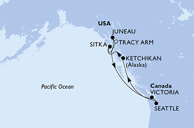 Mappa itinerario Alaska