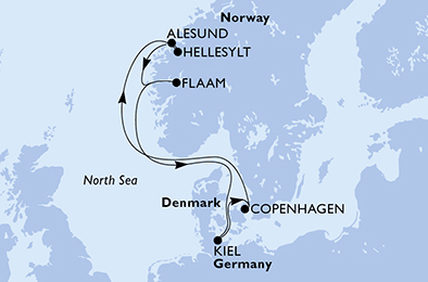 Mappa itinerario Nord Europa