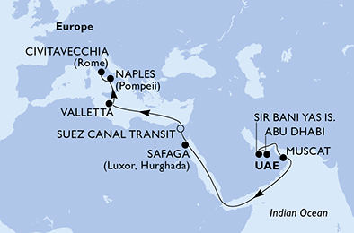 Mappa itinerario Portogallo, Spagna & Canarie