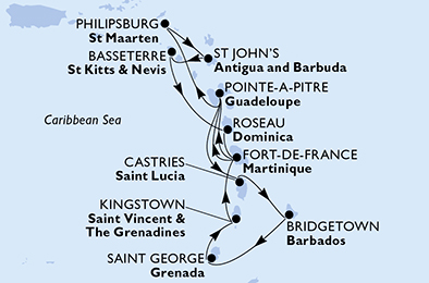Mappa itinerario Sud Africa