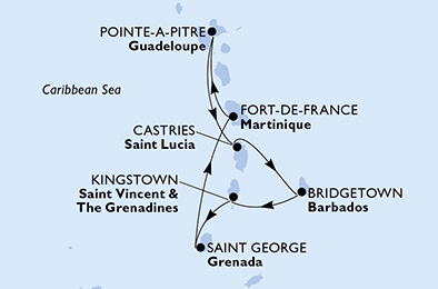 Mappa itinerario Sud Africa