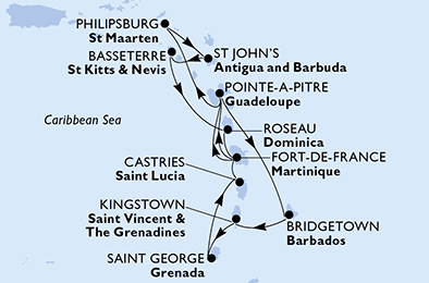 Mappa itinerario Sud Africa
