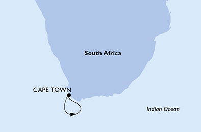 Mappa itinerario Oceano Indiano
