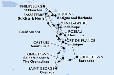 Mappa itinerario Sud Africa