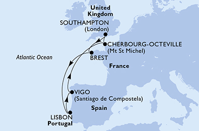 Mappa itinerario Nord Europa