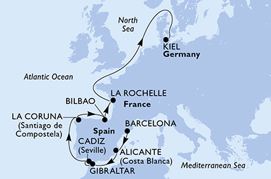 Mappa itinerario Nord Europa