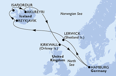 Mappa itinerario Nord Europa