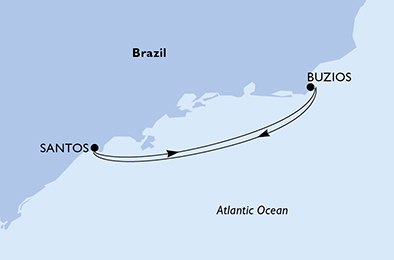 Mappa itinerario Sud America