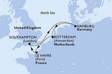 Mappa itinerario Nord Europa