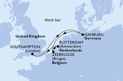 Mappa itinerario Nord Europa