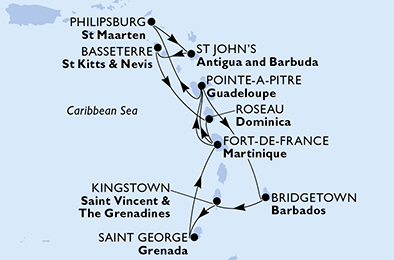 Mappa itinerario Sud Africa