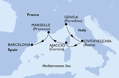 Mappa itinerario Portogallo, Spagna & Canarie