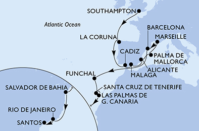 Mappa itinerario Nord Europa